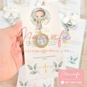 recuerdos religiosos mariafe medalla llavero proteccion san benito bautizo misa de honras comunion lima peru barato eco